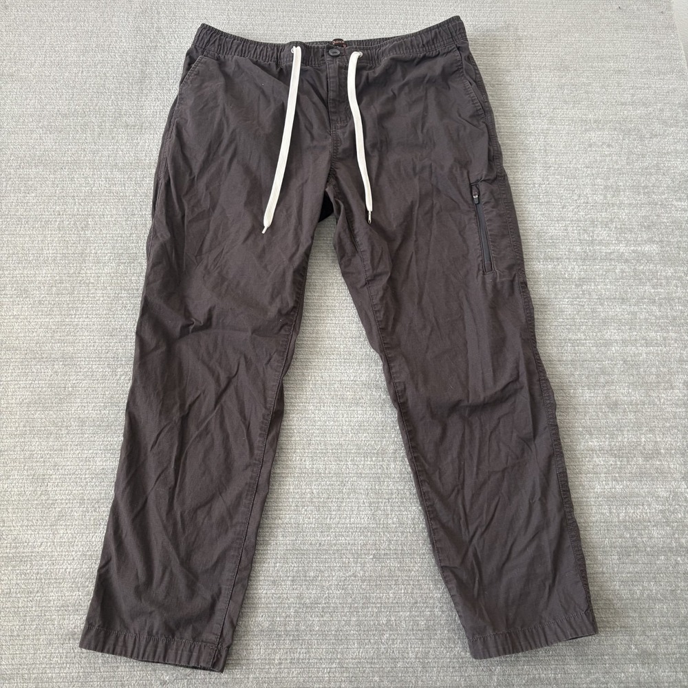 Quince Organic Stretch Ripstop Straight‎ Pants Womens L Steel Gray Lightweight